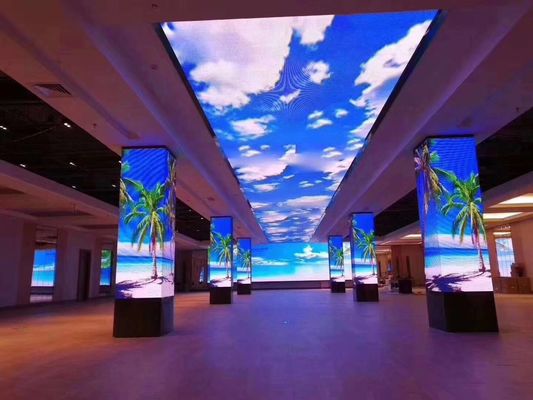 Square Pillar Type LED Illuminated Video Walls 1.6mm Kecil Diagonal Seam Pabrik Shenzhen