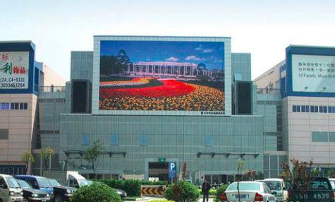 Iklan Stasiun Eksternal Dinding Video LED HD 15625 Dots / M2 Pixel Density Pabrik Shenzhen