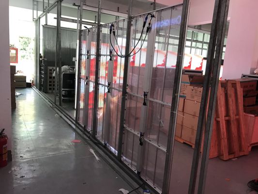 1m * 0,5m SMD 2020 Layar Video LED Transparan IP33 Tampilkan Dinding Video LED dalam ruangan Pabrik Shenzhen